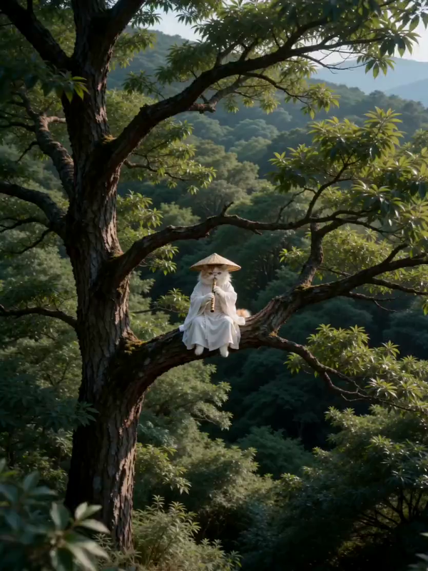 山林古风吹箫 AI视频模板效果预览